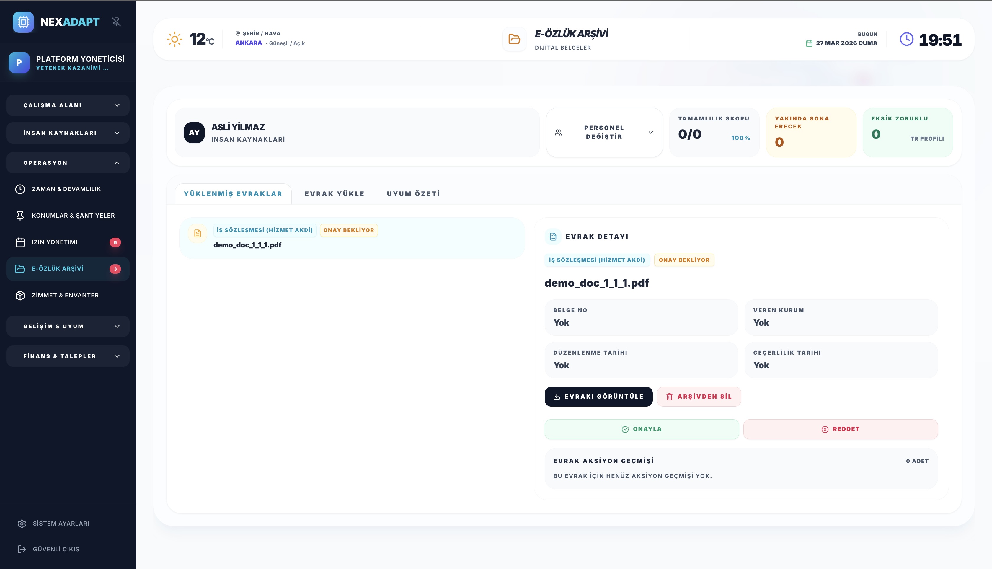 Dijital Özlük Dosyası
